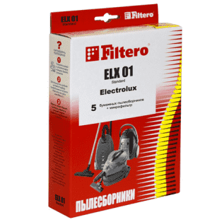 Мешки-пылесборники Набор Filtero ELX 01 (5+ф) Standard, пылесборники для пылесоса от интернет магазина Filterro.kz