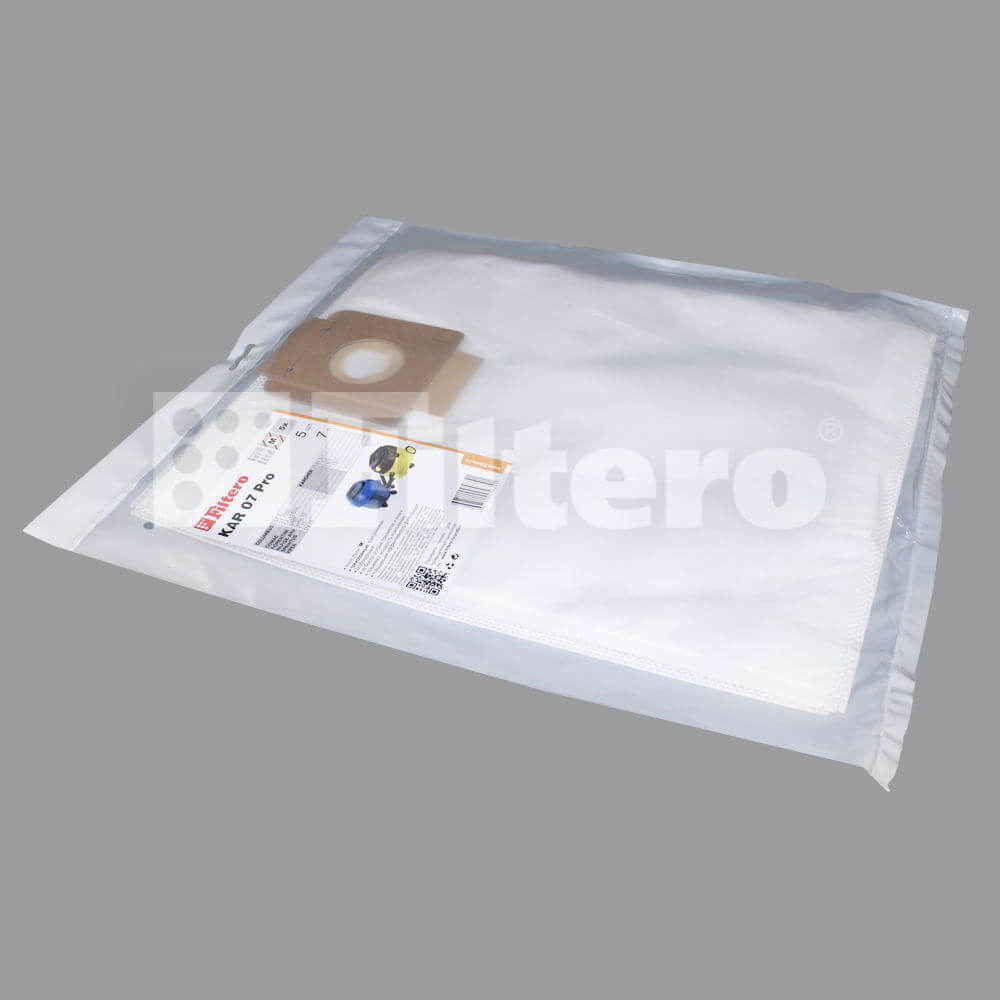 Filtero KAR 07 Pro, 5 шт, мешки синтетические, сменные для пылесоса от интернет магазина Filterro.kz