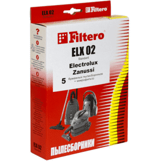 Мешки-пылесборники. Набор Filtero ELX 02 (5+ф) Standard, пылесборники для пылесоса от интернет магазина Filterro.kz