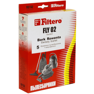 Мешки-пылесборники. Набор Filtero FLY 02 (5+ф) Standard, пылесборники для пылесоса от интернет магазина Filterro.kz