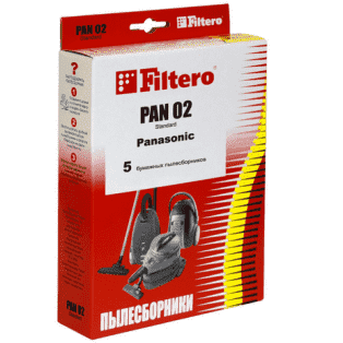 Мешки-пылесборники. Набор Filtero PAN 02 (5+ф) Standard, пылесборники для пылесоса от интернет магазина Filterro.kz