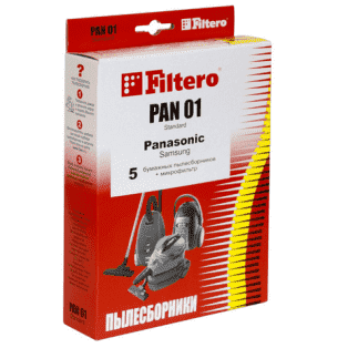 Мешки-пылесборники Набор Filtero PAN 01 (5+ф) Standard, пылесборники для пылесоса от интернет магазина Filterro.kz